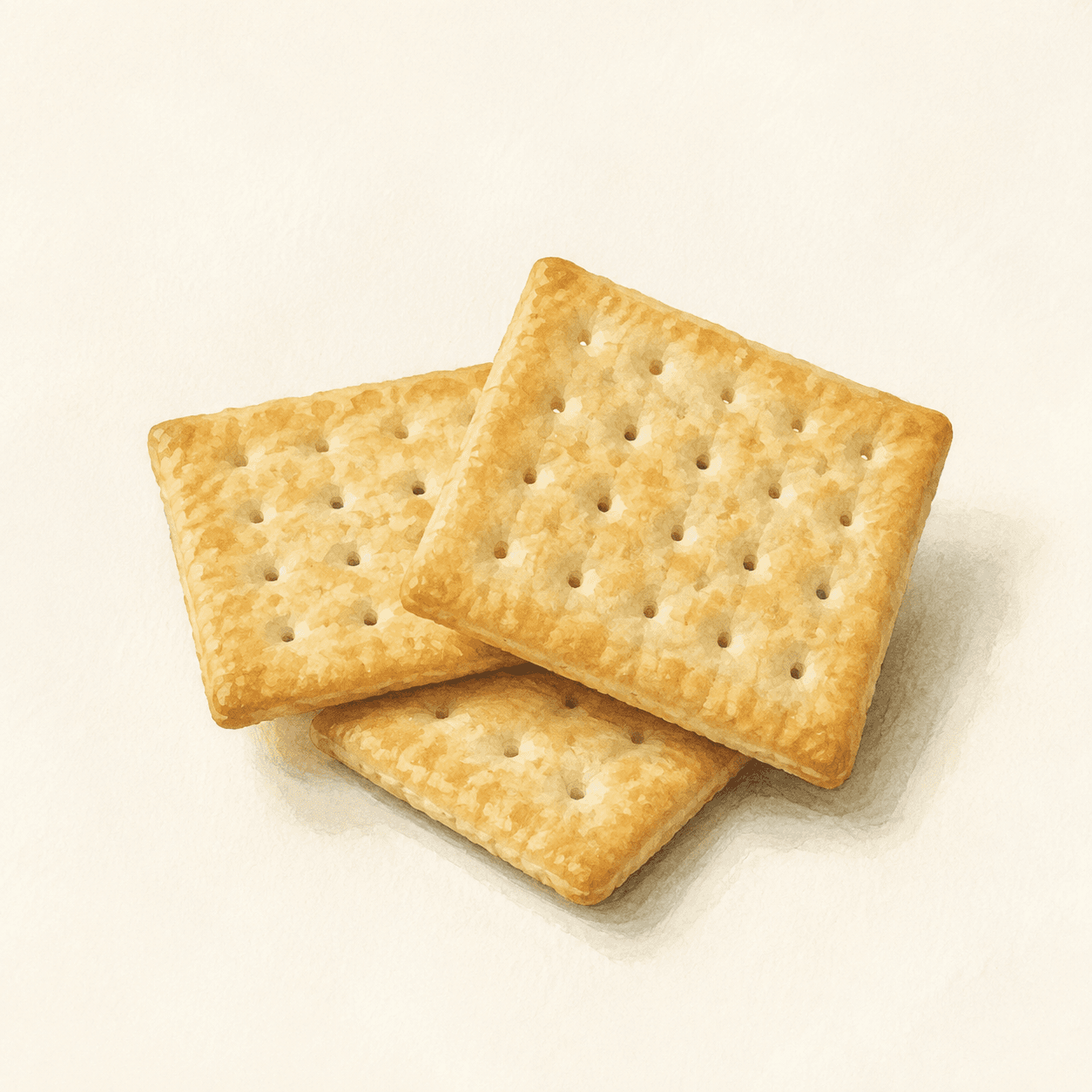Food illustration: table crackers