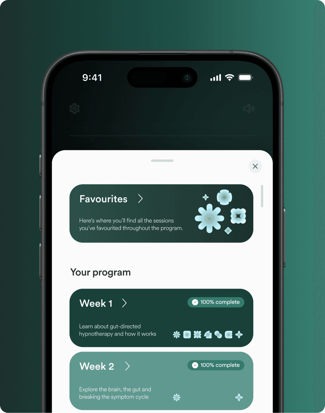 Nerva app showing your weekly program