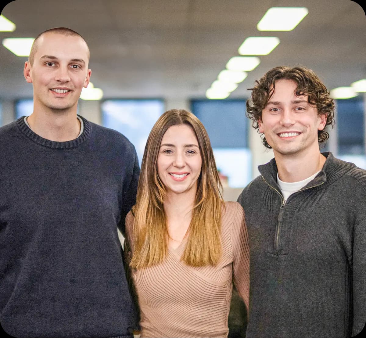 Mindset Health founders Alex and Chris Naoumidis with Dr Simone Peters