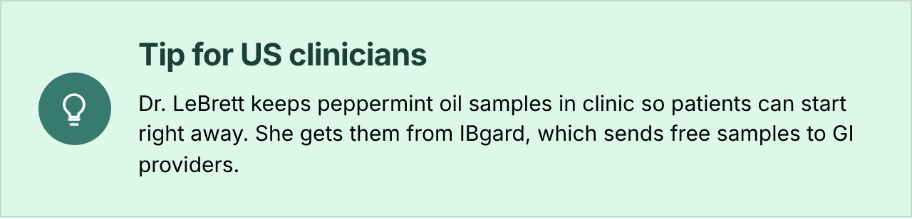 free peppermint oil samples for clinicians