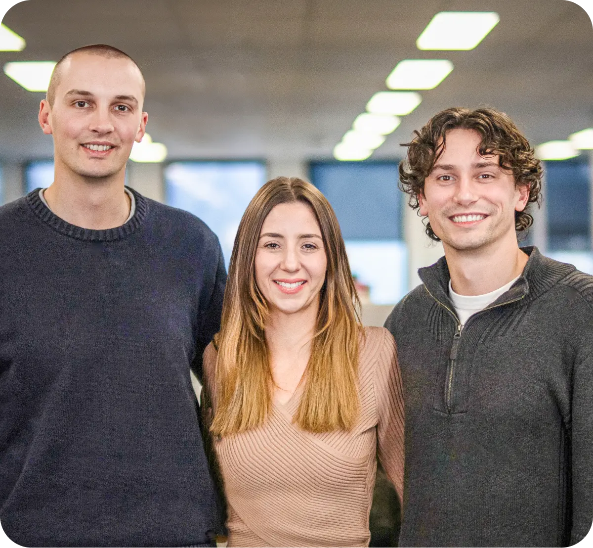 Mindset Health founders Alex and Chris Naoumidis with Dr Simone Peters