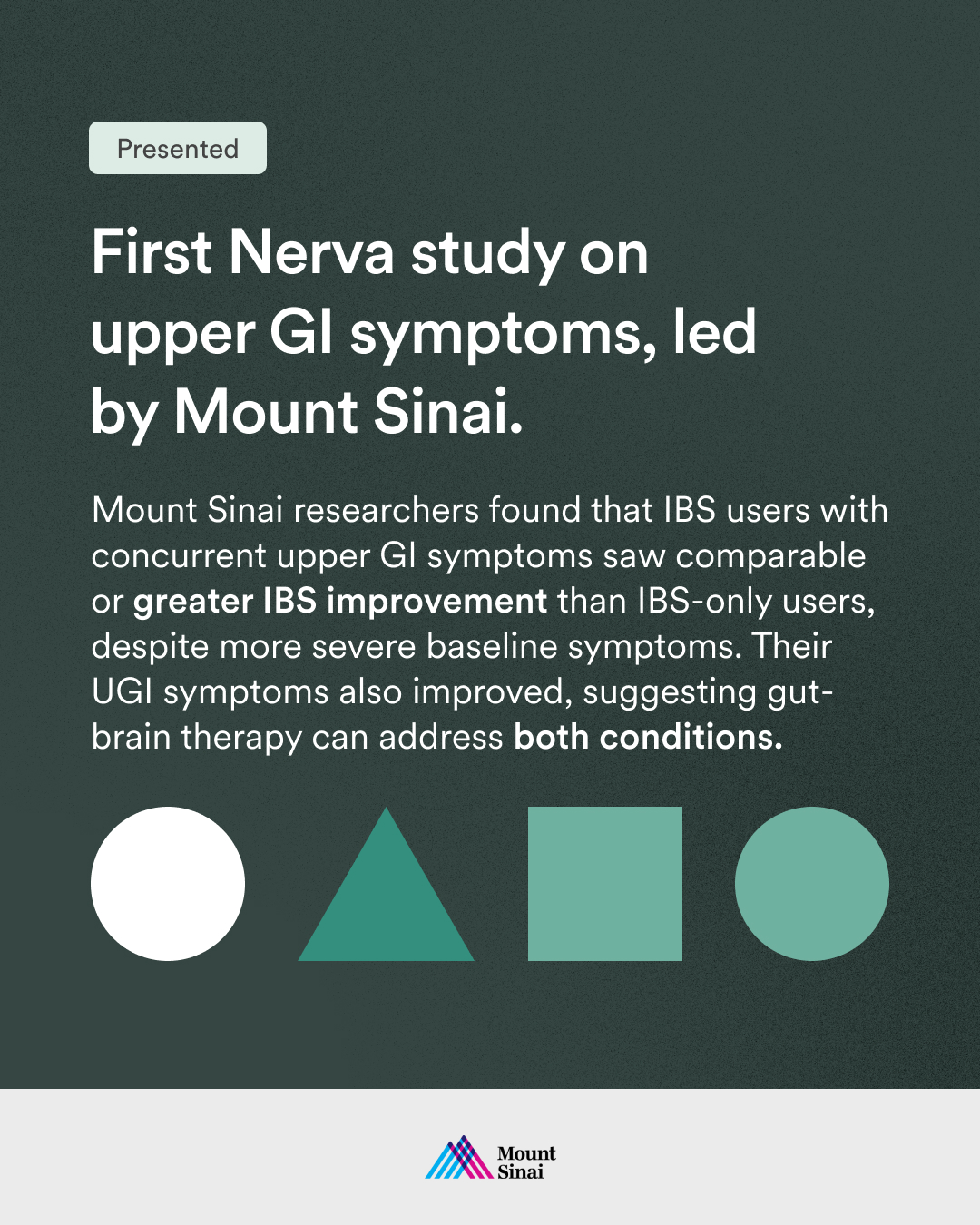 Nerva for IBS patients with concurrent upper GI symptoms, Mount Sinai