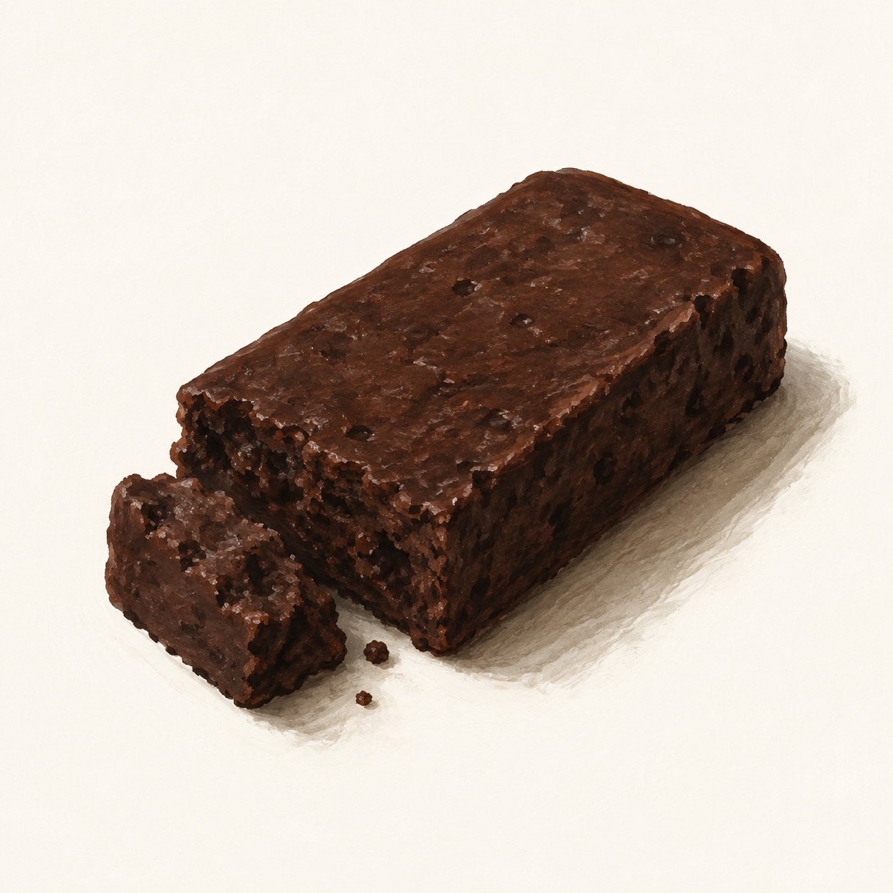 Food illustration: cocoa snack bar