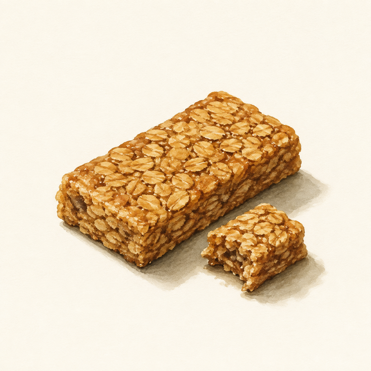 Food illustration: golden snack bar