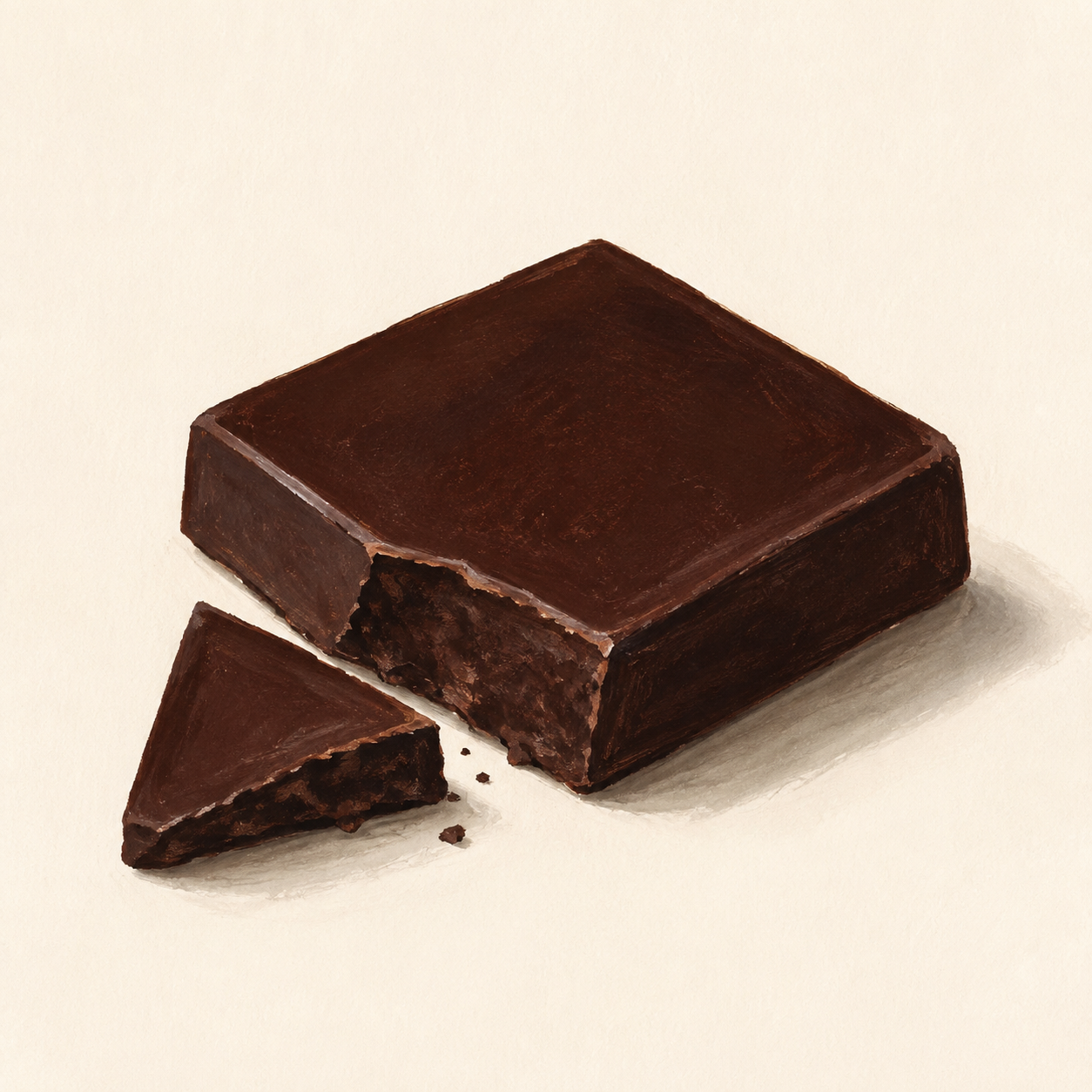 Food illustration: dark chocolate